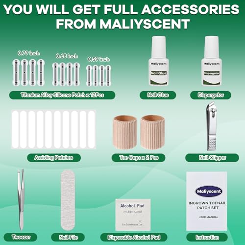 Titanium Alloy Ingrown Toenail Corrector New Version Ingrown Toenail Removal Tool Kit, Designed for Curved Nail Repair Big Toe Ingrown Toenail