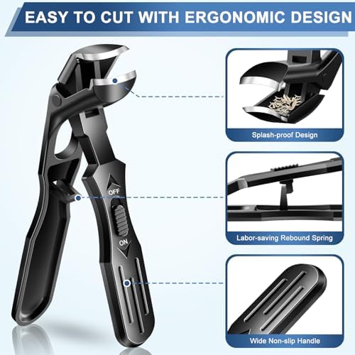 Toenail Clippers for Seniors Thick Toenails, Wide Jaw Toe Nail Clippers and Angled Head Toenail Clippers for Thick Toenails, Professional German Nail Clippers for Men Novelty Gifts, Women&Pregnant