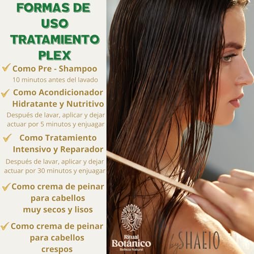 RITUAL BOTANICO KIT 3 Crecimiento Acelerado Ultra Reparador S.O.S de Origen Botánico: Shampoo de Cebolla, Mascarilla para el Cabello Bomba Capilar, Acondicionador Intensivo PLEX (+ OBSEQUIO)