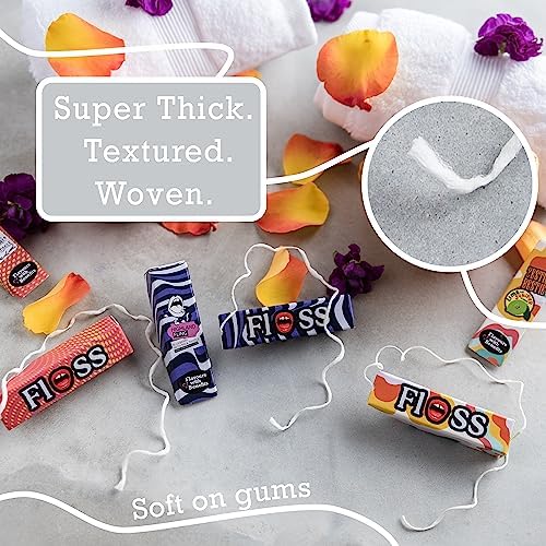 Expanding Thick Floss | Deep Cleans Gums with Woven Textured Floss | No More Bleeding Gums | Sensitive Flavors - Blueberry, Lime & Mint, Vanilla