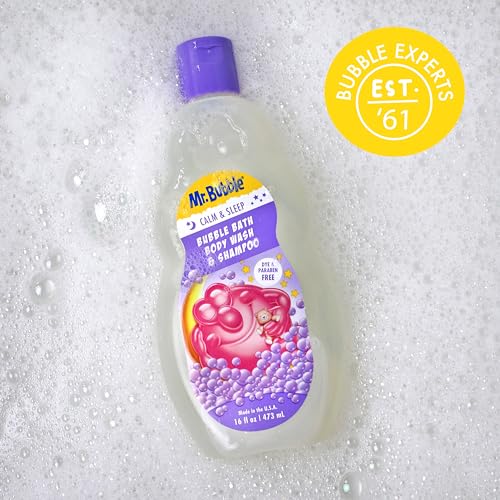 Mr. Bubble Calm and Sleep 3in1 Bubble Bath, Body Wash & Shampoo, 16 oz., Pack of 4