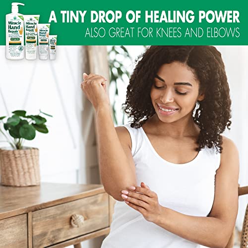 Miracle of Aloe Miracle Hand Repair Cream 32 oz Healing Aloe Vera Lotion for Dry, Cracked Hands with 60% Ultra Aloe Gel - Moisturizes, Softens, and Repairs - Non-Greasy, Lightly Scented