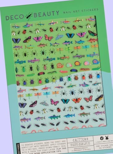 Critters Nail Stickers - Lightweight & Easy-to-Apply Nail Art with Cute & Trendy Designs - Durable & Long-Lasting Nail Stickers for Women, Ideal for DIY Manicures
