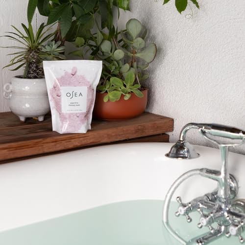 OSEA Gigartina Therapy Bath Soak 20 oz - Made with Gigartina - Luxurious Bath Salts for Women - Lavender Scented - Relaxing Bath Gifts - Moisturizing Soak for Dry Skin - Clean Beauty - Vegan