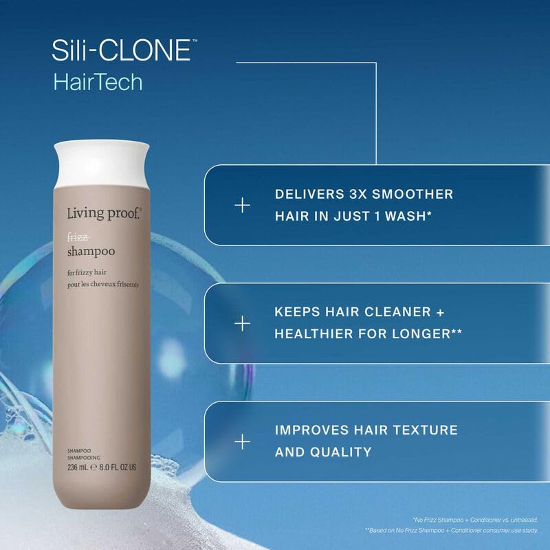Living Proof Frizz-free Hair Essentials Kit - Travel Size No Frizz Shampoo, Conditioner, Smooth Styling Cream and Advanced Clean Dry Shampoo ($70 value)