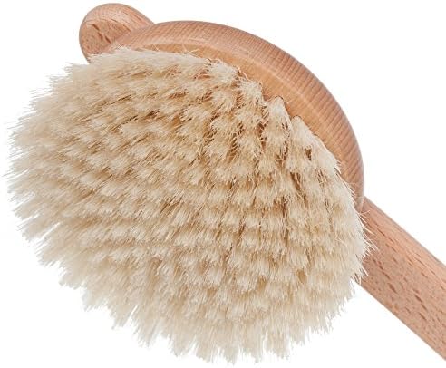 Redecker Natural Pig Bristle Bath Brush with Oiled Beechwood Handle, Made in Germany, 18-1/2-Inches