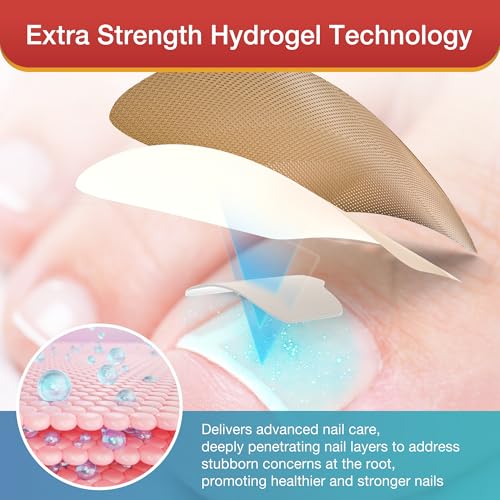 Toenail Fungus Treatment Extra Strength - 20 Hydrogel Patches for Overnight Nail Repair, 8-Hour Nighttime Fungal Nail Patches, Restores Healthy Appearance, Waterproof & Painless Relief