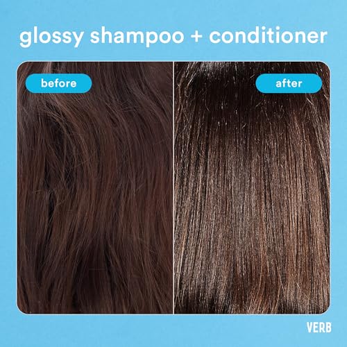 VERB Glossy Conditioner – Conditions, Detangles + Adds High Shine for Thick to Coarse Hair – Vegan, No Parabens or Harmful Sulfates