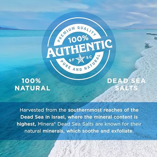 Minera Fine Grain Dead Sea Salt for Bath & Soaking – 15 lbs (3 x 5 lb Bags), Fast-Dissolving, 100% Pure & Natural, Unscented, Skin-Nourishing Bulk Sea Salt