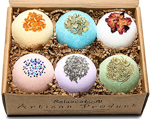 You Choose Scents 6 Customized Bath Bombs All Natural 5 oz each with Premium Epsom Salt, Dead Sea Salt, Himalayan Pink Salt Organic for Women, for Kids, for Men