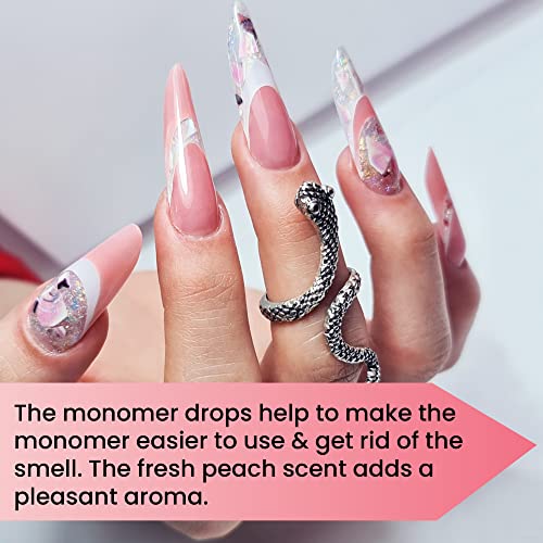 Mia Secret Monomer Drops - Peach Scent - 1oz - Odor Neutralizer - Liquid Acrylic