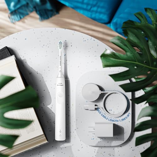 Electric Toothbrush Charger Base Waterproof Compatible with Philips Sonicare 5300 4100 3100 2100 1100 Series HX3681 HX3661 HX3641 Rechargeable Power Brush Replacement Battery USB Charging Stand- White