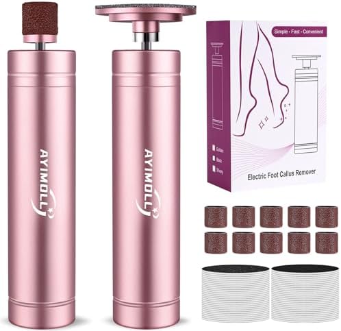 Electric Foot File - Adjustable Speed 1000RPM Callus Remover for Feet, 2 in 1 Foot Nail Grinder with 60Pcs Sandpaper Discs, Professional Pedicure Tool for Women Men Dead Dry Crack Skin Calluses