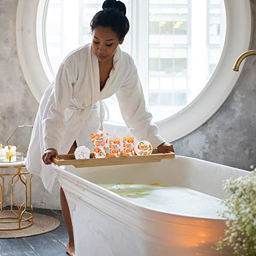 Luxury Spa Gifts for Women – 8 Pc Citrus Scented Bath and Body Set with Bubble Bath, Lotion & More – Luxury Self Care Kit for Wife, Mom, Girlfriend, Birthday Gifts for Women by Draizee