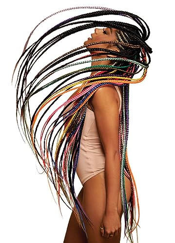 Outre X-Pression Braid Pre Stretched Braid 42" 3X (5 Pack, OFF BLACK 1B)