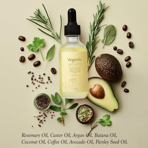 Veganic Natural Hair Growth Oil, Vegnaic Hair Growth Oil for Hair 30ml x 2pcs.