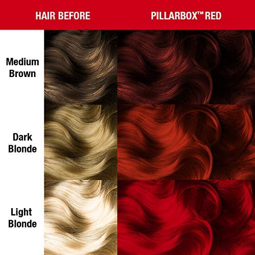 MANIC PANIC Classic Pillarbox Red Semi Permanent Hair Color - True Red Hair Dye for Women & Men That Lasts 4-6 Weeks - Vegan, Ammonia & Cruelty-Free - Create & Mix Custom Shades (4oz)