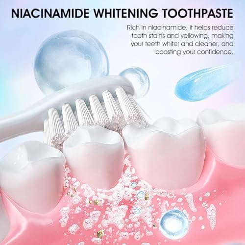 Niacinamide Whitening Toothpaste,Niacinamide Intensive Whitening Toothpaste, Niacinamid Toothpast,Niacinamide White Toothpastes,Complete Care Toothpastes,Remove Tooth Stains （2 PCS）