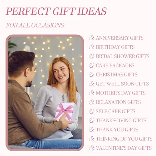 Spa Gifts for Women Bath and Body Gift Basket Mothers Day Gifts Rose Home Spa Set Self Care Gifts for Mom Sister Her Wife Birthday Gift for Women Spa Kit Care Package Thank You Gifts