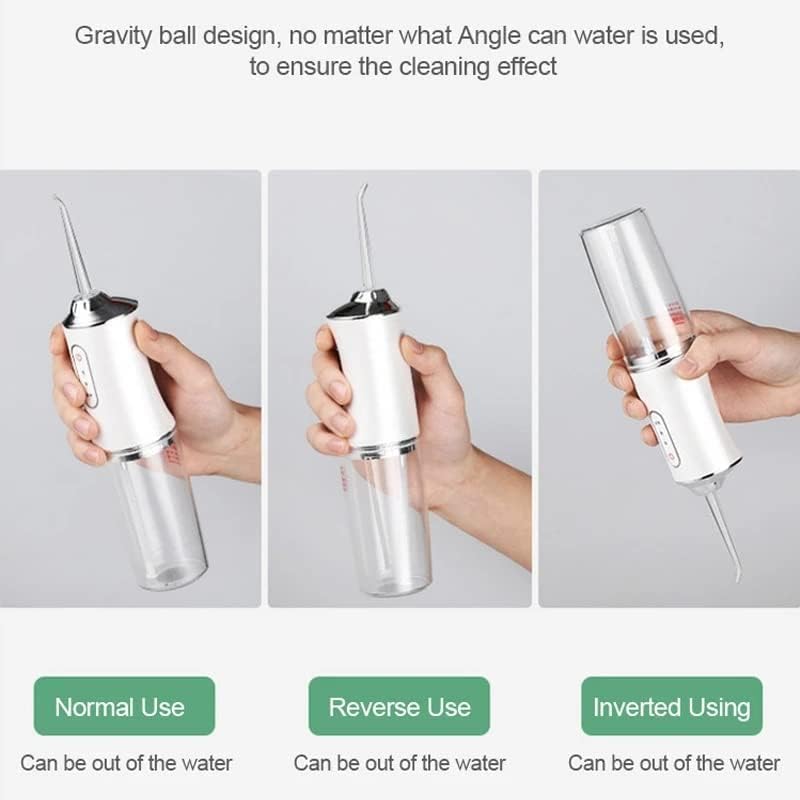 Water Dental Flosser Teeth Irrigator with 3 Modes Cordless Water Teeth Cleaner with 4 Replace Sprinkler Head IPX7 Waterproof Rechargeable Portable for Travel Home Braces Bridges Care (Multicolor)