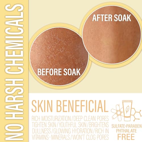 Vegan Milk Bath Soak Made with Moisturizing Coconut Milk Powder & Sweet Almond Oil for a Bath Bomb Dust Soothing Fizz & Relaxing Soak, 8 oz. (Vanilla Buttercream)