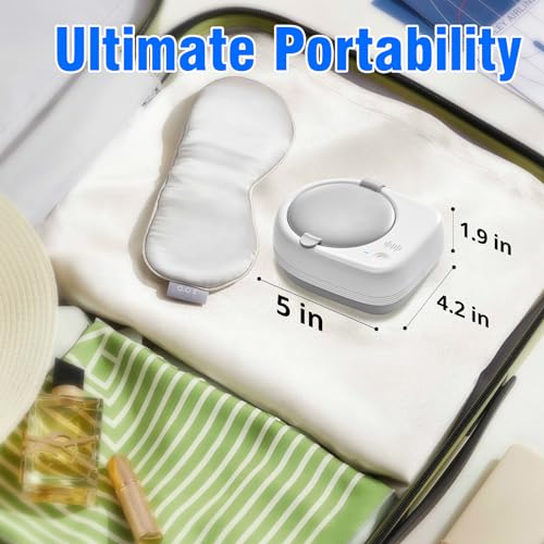 Ultrasonic Retainer Cleaner, Rechargeable Cordless Retainer Cleaner Machine with 50kHz, 2000mAh Battery Portable Charge Once Use 8 Times, Dental Cleaning Pod for Clear Retainer, Traval Use (80ml)