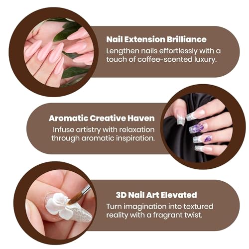 Mia Secret COFFEE SCENTED Liquid Monomer - Alternate Acrylic Nail Liquid for Acrylic Powder - EMA monomer - Scented Nail Monomer liquid - ema monomer acrylic nail liquid (8 oz.)