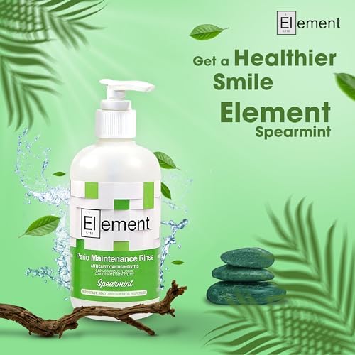 Stannous Fluoride Mouthwash - 10 Fl. Oz. 0.63% Antimicrobial Perio Rinse - Alcohol Free, Dye Free, Paraben Free - Refreshing Spearmint Flavor