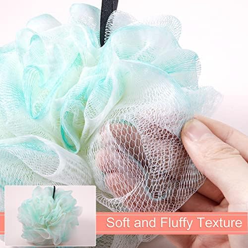 Sunnyray 24 Pack Bath Shower Loofah Sponge Pouf Body Scrubber Exfoliator Bath Sponge Body Scrubber for Men and Women Spa Gift