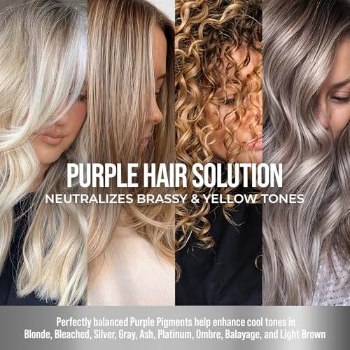 Sunatoria New Keratin Purple Hair Mask- Blonde Hair Purple Toner - Repair & Nourishment Treatment For Bleached, Brassy Hair - Blue Hair Mask, No Yellow Tones - Deep Conditioner For Color Treated Locks