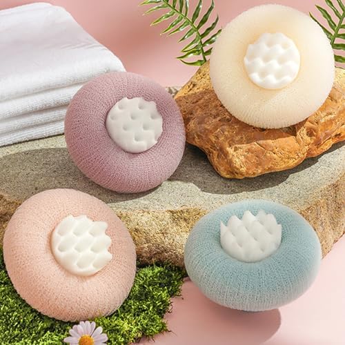Shower Sponge for Body, Bath Courtesy Sponge soap balls for Women，scrub Your Body and Enjoy The Shower (small, 4)