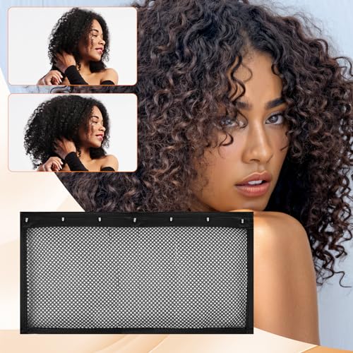 Lock Curly Hair Stretcher and Length Maintainer - Prevent Shrinkage with No-Heat Styling Net for An Elongated Look (13IN*4PCS)