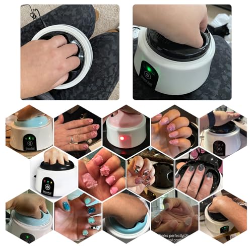 Nail Soaking Bowl, Electric Soak off Bowl Manicure Soaker for Gel Nail Polish Remover, Acrylic Nails, Dip Powder Remover, White