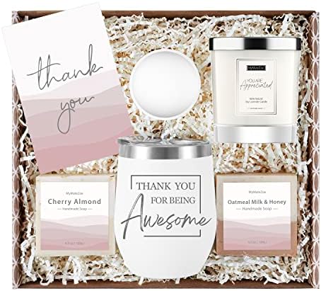 Thank You Gift Box for Women - Unique Spa Experience for Gratitude - Appreciation for Coworker, Boss, Employee, Hostess, Secretary, Teacher, Nurse and Volunteer
