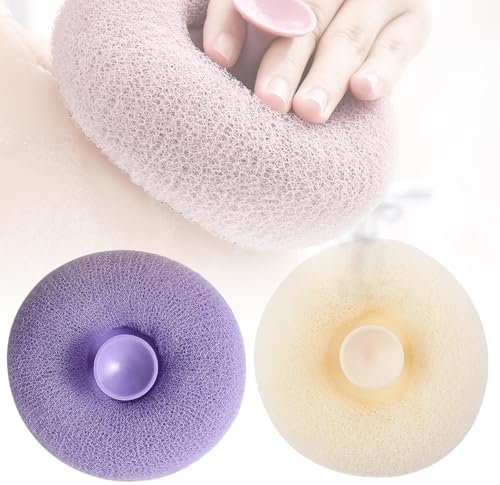 Super Soft Sunflower Suction Cup Bath Ball, 2025 Upgraded 2-in-1 Exfoliating Shower Brushes, Sponge Mesh Pouf Shower Ball with Suction Cup for Men and Women (Set 1)