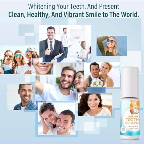 Tooth Paint, Instant Teeth Whitening Paint, Gentle & Safe White Paint for Teeth, Portable & Simple, Long-Lasting, Get Confident Smile at Home