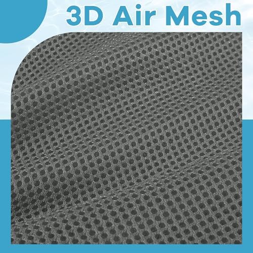 MABOZOO Thicken Bath Cushion for Tub, 4 Inch Booster Seat 3D Air Mesh Hot Tub Cushion Seat with 5 Non-Slip Suction Cups Quick Dry Bath Accessories Indoor Outdoor (Gray)