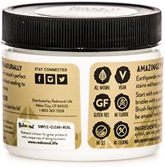 Redmond Earthpowder, All Natural Tooth and Gum Powder Bentonite Clay, Peppermint