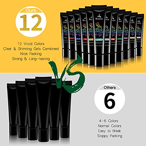 SEISSO Stamping Nail Polish Gels, 12 Colors Stamping Gels Black White Glitter Green/Silver/Golden for Nail Stamp Plate Stamper