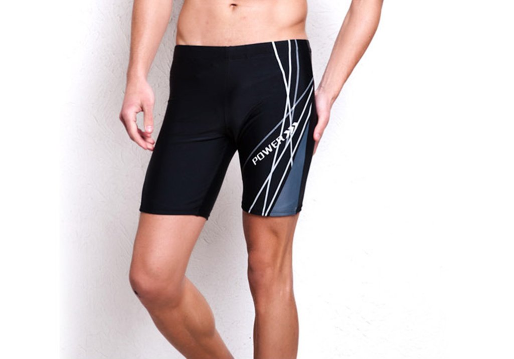 Ispeed Men's Fashion Jammer Swimsuit (Black, 32)