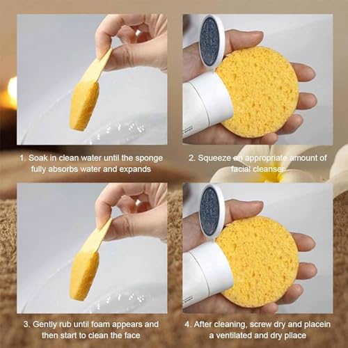 Sugar Baby Turmeric Kojic Pads, Glow up Pads - Turmeric & Kojic Acid Pads 30 ct, Turmeric Skin Care Pads, Natural Compressed Sponge for Back and Face Cleansing & Exfoliating (3Pack (90pcs))