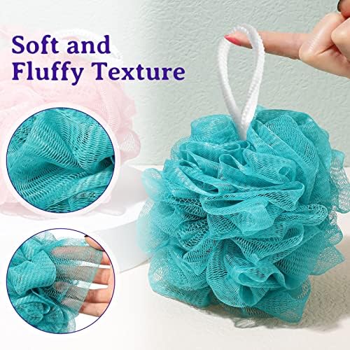 Umigy 36 Pcs Bath Sponge Shower 40g Loofahs Bulk Bath Luffas Exfoliating Body Scrubber Pack Soft Colorful Mesh Balls Puff Bathing Accessories for Men and Women Exfoliating Sponge