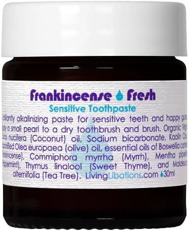 Living Libations - Organic Frankincense Fresh Sensitive Toothpaste | Natural, Wildcrafted Clean Beauty (1 oz | 30 mL)