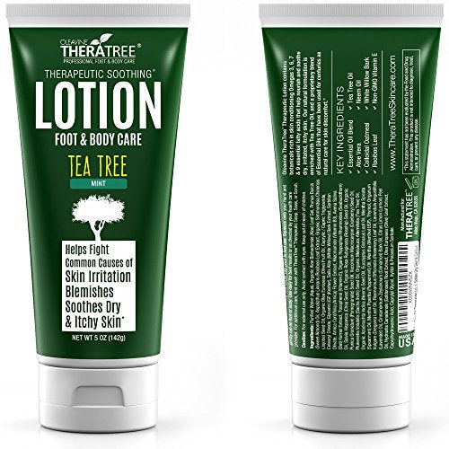 Tea Tree Oil Lotion with Neem Oil for Foot & Body - Helps Soothe Skin Irritation and Fight Body Odor TheraTree