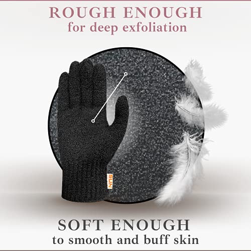 Sun Laboratories By Giesee Exfoliating Gloves 4 Pairs - Body Scrubber, Exfoliating Body Scrubber, Exfoliating Body Scrub, Self Tan Remover Mitt, Sunless Tanner Remover, Pre Tan Exfoliator, Tan Removal