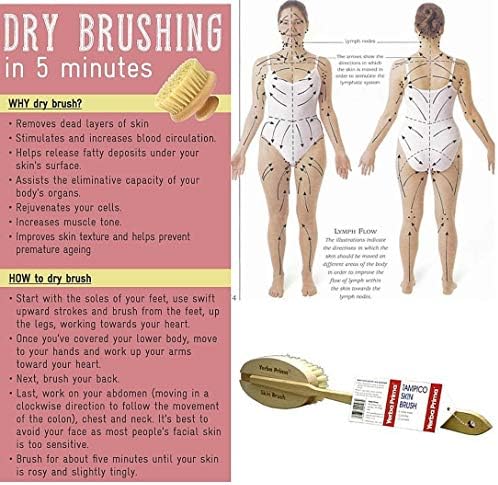 Yerba Prima Tampico Skin Brush (Pack of 1) - Natural Vegetable Fiber Bristles for Dry Skin Brushing