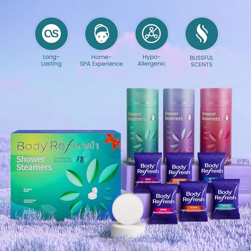 Shower Steamers Aromatherapy - Birthday Gifts for Women, 18 Pack Shower Bombs with Essential Oils, Self Care Gifts for Women, Mom, Womens Christmas Gifts, Stocking Stuffers for Adults Women Men Teens