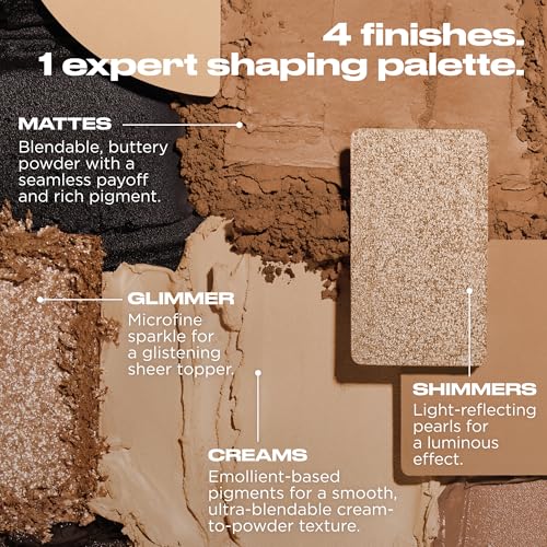 URBAN DECAY Naked Shaped Eyeshadow Palette - Multi-Use Warm-Toned Neutral Eye & Face Palette, 14 Crease-Resistant & Transfer-Resistant Shades, Up to 16 HR Wear, Sculpting Creams, Defining Powders