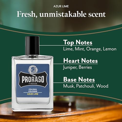 Proraso Eau De Cologne, Azur Lime, 3.4 Fl Oz