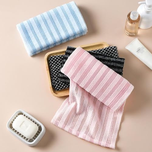 Exfoliating Shower Towel, Bath Cloth Exfoliating, Exfoliating Towel, Back Exfoliator Towel, Travel Friendly and Quick Drying, for Men and Women (4Pcs)
